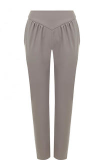 Укороченные однотонные брюки с драпировкой Emporio Armani