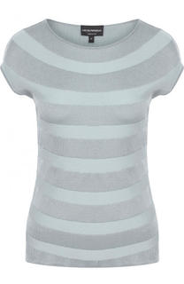Топ из вискозы с круглым вырезом Emporio Armani