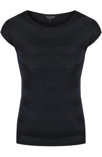 Топ из вискозы с круглым вырезом Emporio Armani