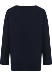 Однотонный топ с круглым вырезом и удлиненным рукавом Emporio Armani