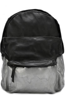 Кожаный рюкзак с внешними карманами на молнии OXS rubber soul