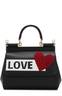 Сумка Sicily small с аппликацией Dolce &amp; Gabbana