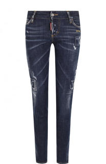 Джинсы прямого кроя с потертостями Dsquared2