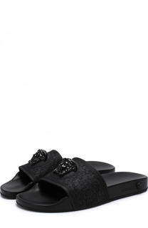 Резиновые шлепанцы Barocco с декором Versace