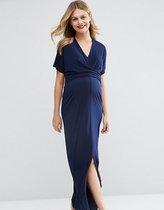 Платье макси для беременных ASOS Maternity - Темно-синий