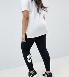 Черные леггинсы с логотипом Nike Plus Leg-A-See - Черный