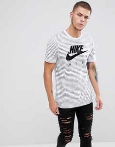 Белая футболка в полоску Nike Air 892213-102 - Белый