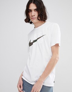 Белая футболка с камуфляжным принтом и логотипом Nike SB 892823-100 - Белый