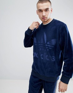 Темно-синий оversize-свитшот adidas Originals adicolor CW1328 - Темно-синий