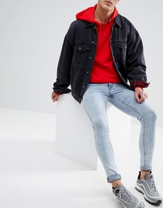 Джинсы скинни с эффектом кислотной стирки ASOS - Синий