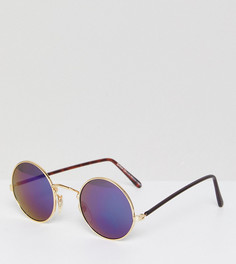 Круглые солнцезащитные очки в золотистой оправе Reclaimed Vintage Inspired эксклюзивно для ASOS - Золотой