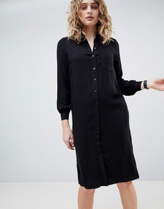 Платье-рубашка миди ASOS - Черный
