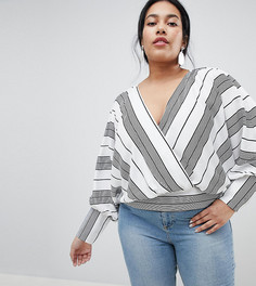 Топ в полоску ASOS CURVE - Мульти