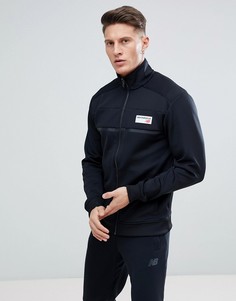 Черная спортивная куртка в стиле ретро New Balance MJ81551_BK - Черный
