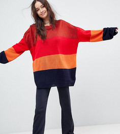 Оверсайз-джемпер в полоску с круглым вырезом Rokoko - Мульти