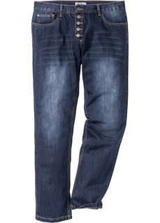 Джинсы на пуговицах Regular Fit Straight, cредний рост (N) (темно-синий) Bonprix