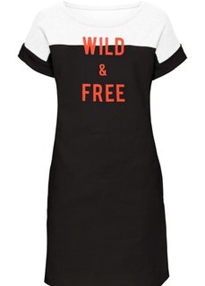 Трикотажное платье (черный/белый) Bonprix