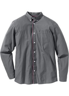 Рубашка Regular Fit с длинным рукавом (дымчато-серый) Bonprix