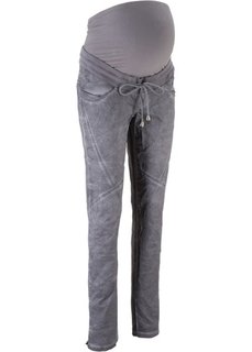 Брюки для будущих мам, эффект потертости и вареная расцветка (дымчато-серый) Bonprix