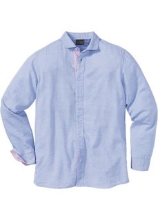 Рубашка Regular Fit с длинным рукавом (синий с узором) Bonprix