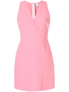 sleeveless mini wrap dress MSGM