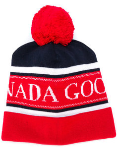 шапка вязки интарсия с логотипом Canada Goose