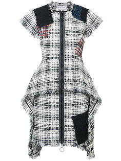 твидовое платье в стиле пэчворк на молнии Sonia Rykiel