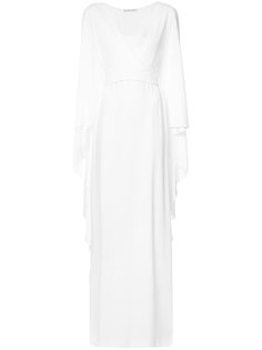 вечернее платье с удлиненными драпированными рукавами Alberta Ferretti