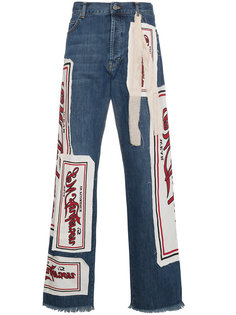 джинсы с заплатками с логотипом  JW Anderson