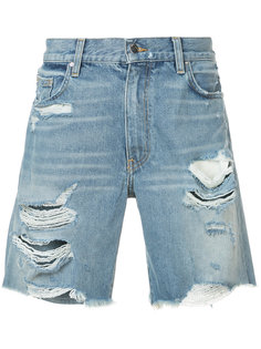 рваные джинсовые шорты Thrasher Amiri
