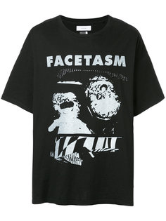 футболка с принтом логотипом Facetasm