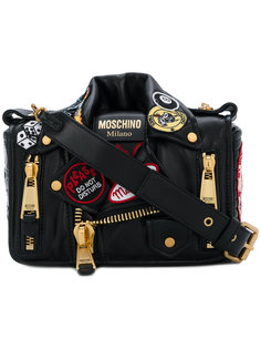 сумка с дизайном байкерской куртки Moschino