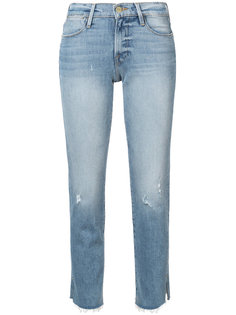 джинсы Le High с необработанными краями Frame Denim