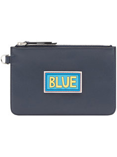 patch embellished pouch Fendi