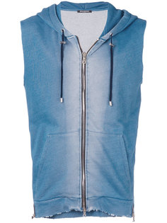 zipped sleeveless hoodie Balmain