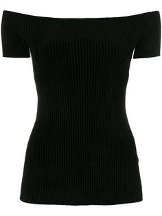 бесшовный топ с открытыми плечами  Helmut Lang