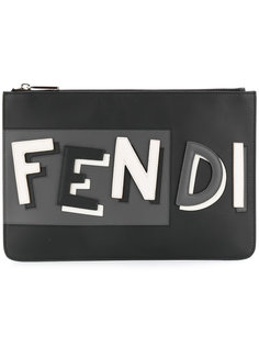 клатч с логотипом  Fendi