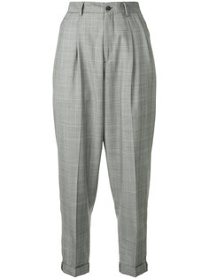 plaid cropped trousers R13