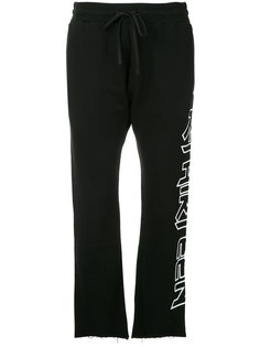 raw hem track pants R13