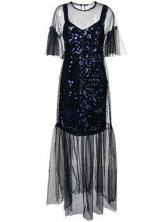 многослойное платье миди Blumarine