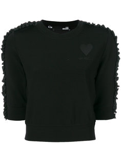 укороченная толстовка с рюшами  Love Moschino