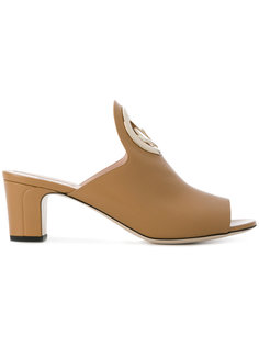 logo plaque mules Fendi