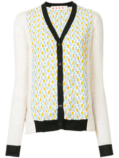 v-neck patterned cardigan Marni