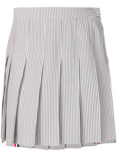 asymmetric pleated striped skirt Thom Browne