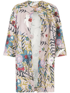 floral print coat  Erika Cavallini