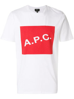 футболка с принтом-логотипом A.P.C.