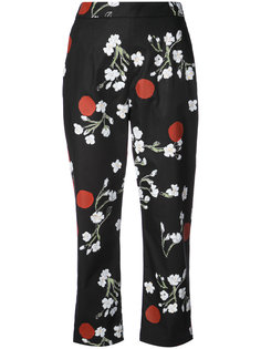 укороченные брюки с цветочным узором Isa Arfen