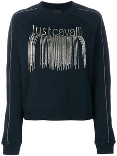 толстовка с декорированным логотипом Just Cavalli