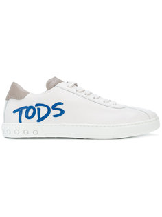 кроссовки со шнуровкой и аппликацией  Tods Tod`S