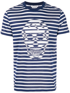 striped skull T-shirt Alexander McQueen